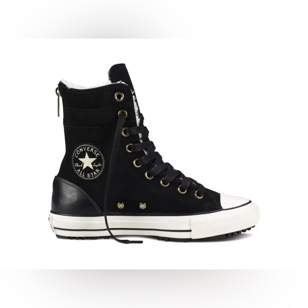 Converse Women's Black and White High-Top Sneakers